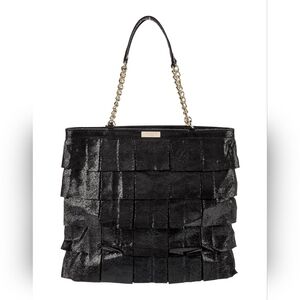 Rare EUC Kate Spade New York Plisse Priti Shoppe Leather Bag!